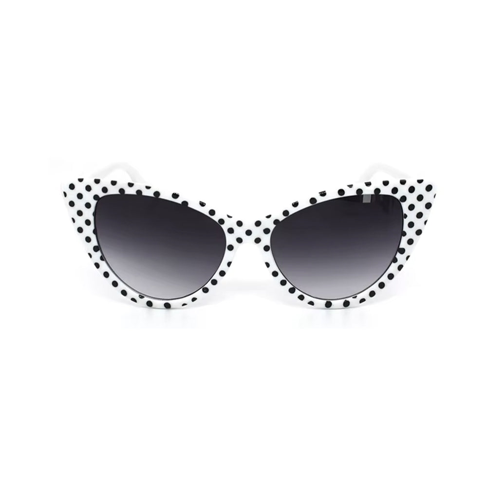 GSC White Dot Cat Eye Glasses