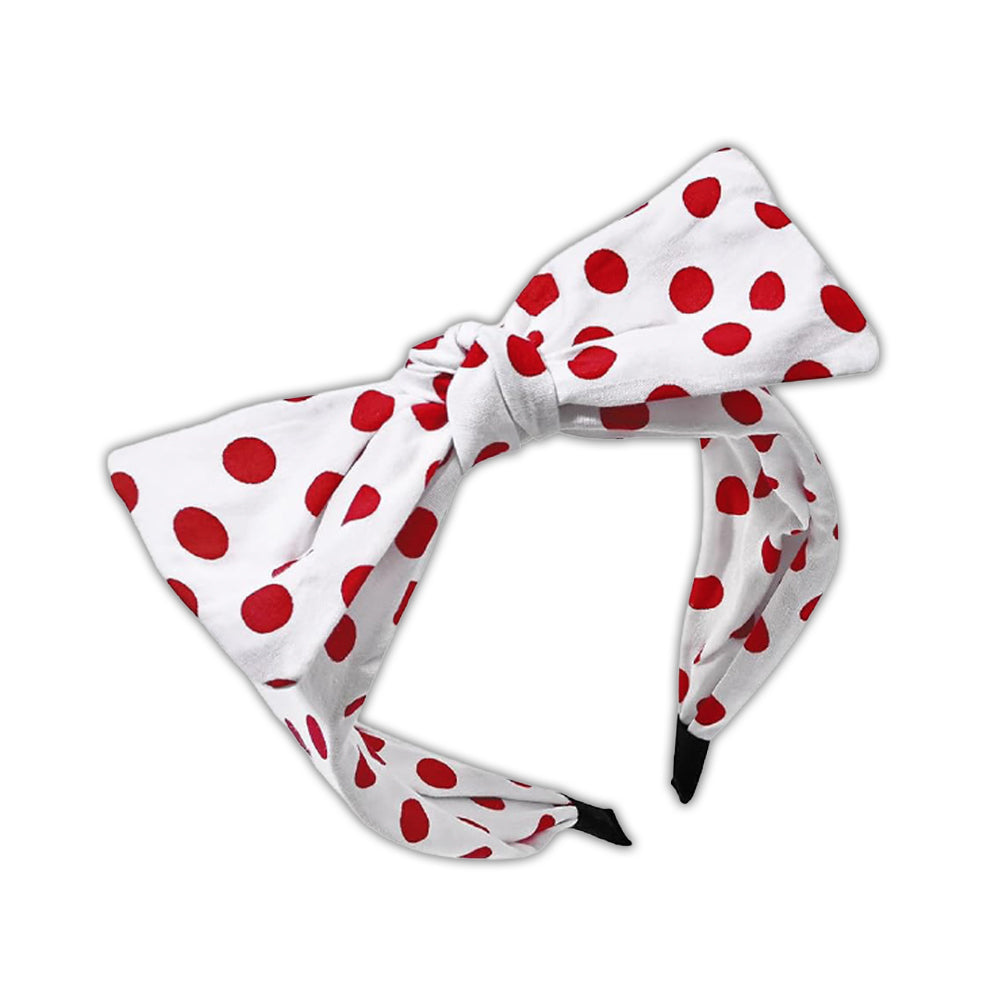 White/Red Polka Dot Headband