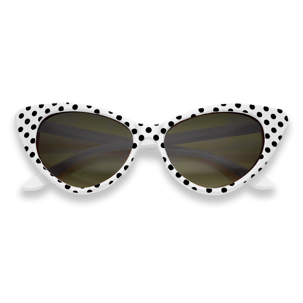 Unbranded White/Black Polka Dot Sunglasses
