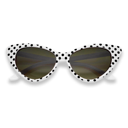 Unbranded White/Black Polka Dot Sunglasses